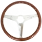 Preview: Nardi Classic ND39 ABE Steering Wheel, Wood, Satin Spokes, 45 mm Dish