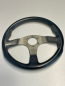 Preview: *SOLD* Momo Flat Sports Steering Wheel 350mm Yellow Stiching with E-Mark