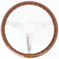 Preview: Nardi Classic ND36 Steering Wheel, Wood, Black Inlay, Chrome Spokes, 40 mm Dish