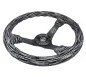 Preview: NRG Innovations Lenkrad Schwarze Kreuzstichnaht Hyper Drive Schwarz - Schwarz 350mm Wildleder