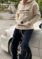 Preview: ONI & KOI Cream Zip-Hoodie Premium - JDM Shop