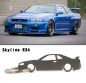 Preview: Nissan Skyline R34 GT-R GTT Silhoutte Metal Keyring