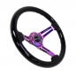 Preview: NRG Steering Wheel 350mm 76mm Deep Dish Black Wood Neo Chrome / Black