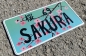 Preview: Sakura Blue Green JDM Japan License Plate