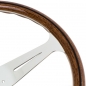 Preview: Nardi Classic ND39 Steering Wheel, Wood, Chrome Spokes, 40 mm Dish