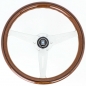 Preview: Nardi Classic ND36 Steering Wheel, Wood, Black Inlay, Chrome Spokes, 40 mm Dish