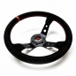 Preview: DriftShop Steering Wheel (90 mm Dish), Black Suede, Black Spokes