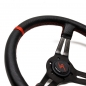 Preview: DriftShop Steering Wheel (70 mm Dish), Perforated Leather, Black Spokes