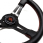 Preview: DriftShop Steering Wheel (70 mm Dish), Perforated Leather, Black Spokes