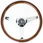 Preview: Nardi Classic ND36 Steering Wheel, Wood, Chrome Spokes, 40 mm Dish