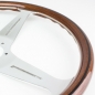 Preview: Nardi Classic ND34 Steering Wheel, Wood, Chrome Spokes, 40 mm Dish