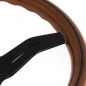 Preview: Nardi Deep Corn Steering Wheel, Wood, Black Spokes, 50 mm Dish, Ø33 cm