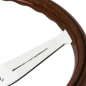 Preview: Nardi Deep Corn Steering Wheel, Wood, Chrome Spokes, 75 mm Dish, Ø35 cm