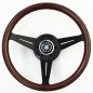 Preview: Nardi Deep Corn Steering Wheel, Wood, Black Spokes, 75 mm Dish, Ø35 cm