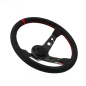 Preview: DS Carbon Steering Wheel (90 mm Dish), Black Suede, Carbon Spokes