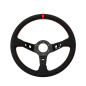 Preview: DS Carbon Steering Wheel (90 mm Dish), Black Suede, Carbon Spokes