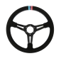 Preview: DriftShop Steering Wheel (70 mm Dish), "M Power V2" Edition Suede Leather