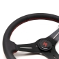 Preview: DriftShop Steering Wheel Kayobi (35 mm Dish), Black Leather, Black Spokes