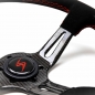 Preview: DriftShop Steering Wheel (70 mm Dish), Black Suede, Carbon Spokes