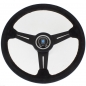 Preview: Nardi Classic ND34 Steering Wheel, Suede, Black Spokes, Black Stitching, 40 mm Dish
