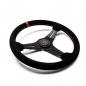 Preview: DriftShop Steering Wheel (35 mm Dish), Black Suede, Black Spokes