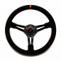 Preview: DriftShop Steering Wheel (70 mm Dish), Black Suede, Black Spokes