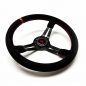 Preview: DriftShop Steering Wheel (70 mm Dish), Black Suede, Black Spokes