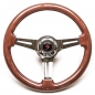 Preview: DriftShop Steering Wheel, Wood, Chrome Spokes