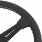 Preview: Nardi Classic ND36 Steering Wheel, Black Leather, Black Spokes, Grey Stitching, 40 mm Dish