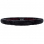 Preview: Nardi Deep Corn Steering Wheel, Suede, Black Spokes, Red Stitching, 50 mm Dish, Ø33 cm