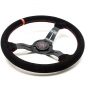 Preview: DriftShop Steering Wheel (50 mm Dish), Black Suede, Black Spokes