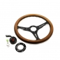 Preview: DriftShop Steering Wheel, Wood, Black Spokes