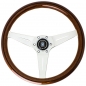 Preview: Nardi Deep Corn Steering Wheel, Wood, Chrome Spokes, 75 mm Dish, Ø35 cm