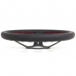 Preview: Nardi Deep Corn Steering Wheel, Black Perforated Leather, Black Spokes, Red Stitching, 75 mm Dish, Ø35 cm