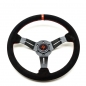 Preview: DriftShop Steering Wheel (50 mm Dish), Black Suede, Black Spokes