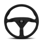 Preview: Momo Montecarlo Steering Wheel 40 mm Dish Black Microfiber - 35cm