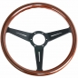 Preview: Nardi Classic ND36 Steering Wheel, Wood, Black Inlay, Black Spokes, 25 mm Dish