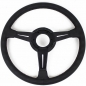 Preview: Nardi Classic ND36 Steering Wheel, Black Leather, Black Spokes, Black Stitching, 25 mm Dish
