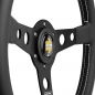 Preview: Momo Prototipo Steering Wheel (39 mm Dish), Black Leather, Black Spokes - 35 cm