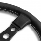 Preview: Momo Prototipo Steering Wheel, Black Leather, Black Spokes - 37cm