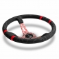 Preview: Momo Ultra Steering Wheel (90 mm Dish), Alcantara, Red Spokes - 35 cm