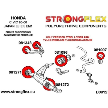 Honda Civic 95-00 JAPAN Front Suspension Bushing Kit SPORT STRONGFLEX PU 086097B