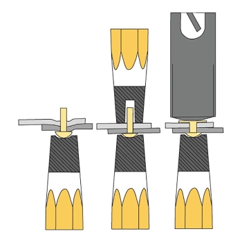 100x Nieten Aluminium Set