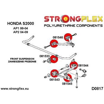 S2000 AP1 99-04/ AP2 Suspension Bushing Kit STREET STRONGFLEX PU 086153B