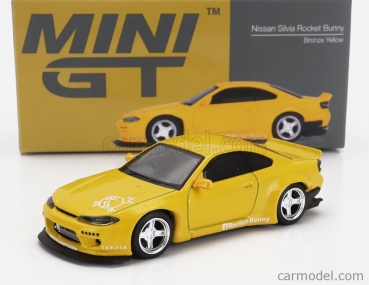 1/64 Nissan Silvia S15 Rocket Bunny Pandem Gelb - MiniGT