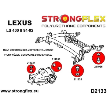 Lexus LS400 II UCF20 94-00 Suspension Bushing Kit SPORT STRONGFLEX PU 216250A