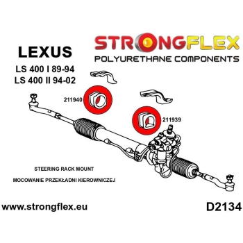 Lexus LS400 II UCF20 94-00 Suspension Bushing Kit SPORT STRONGFLEX PU 216250A