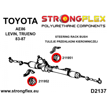Toyota AE86 Suspension PU Bushing Kit STREET Complete STRONGFLEX 216254B