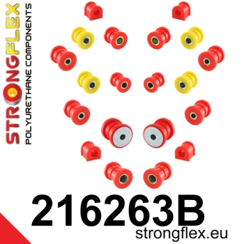 Toyota Celica V (89-93) AT180, ST182, ST184 FWD Suspension Bushing Kit SPORT STRONGFLEX PU 216263B