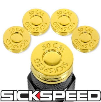 SICKSPEED Caps .50 CAL Bullet for 3pcs LugNuts 20pcs